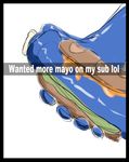  cum disembodied_penis english_text jet_(quin_nsfw) male masturbation penis quin-nsfw sandwich simple_background snapchat solo text video_games white_background 