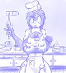  anthro apron breasts cake candle chef_hat english_text eyes_closed food kitchen latias legendary_pok&eacute;mon lewdtias nintendo pok&eacute;mon quin-nsfw solo text tongue video_games 