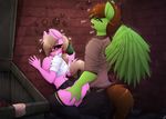  2016 anthro anus blonde_hair braces breasts clothing equine eyewear fan_character female glasses hair legwear male mammal my_little_pony pegasus penis pussy replica_(artist) reppy skirt stockings wings 