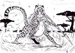 breasts cheetah feline female mammal melee_weapon mihari polearm s-nina spear taur weapon 