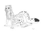  2016 anthro black_and_white breasts clothing cum cum_drip cum_in_ear cum_in_mouth cum_inside cum_on_breasts cum_on_face cum_on_feet cum_on_hand cum_on_the_floor dripping feline female fur juubei leopard mammal monochrome plejman shirt sketch snow_leopard 