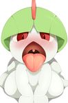  absurd_res ambiguous_gender anthro blush dripping hi_res kneeling looking_at_viewer nekokagebevil nintendo open_mouth pok&eacute;mon ralts tongue tongue_out video_games 