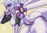  anthro anthrofied bearbox_doodletimes breasts butt female legendary_pok&eacute;mon looking_at_viewer nintendo nipples nude palkia pok&eacute;mon sharp_teeth simple_background smile solo teeth thick_thighs video_games white_background 