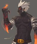  abs dark_skin dark_skinned_male dungeon_and_fighter male_focus ookami_(pixiv27280) solo 