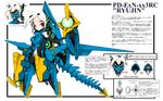  bodysuit dragon enchi mecha mecha_musume red_eyes wings 