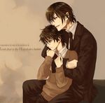  brown_hair furayu_(flayu) glasses harry_james_potter harry_potter male_focus multiple_boys necktie short_hair tom_marvolo_riddle yaoi 