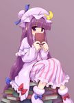  bad_id bad_pixiv_id blush book long_hair marugoshi_(54burger) patchouli_knowledge purple_eyes purple_hair solo touhou very_long_hair 