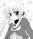  bad_id bad_pixiv_id greyscale hayate_no_gotoku! hitsuki_miyu long_hair monochrome sanzen'in_nagi school_uniform serafuku solo twintails 