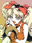  blonde_hair choker effie green_eyes licking necro_(street_fighter) rokumen_saikoro solo_focus street_fighter street_fighter_iii_(series) twintails 