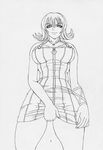  breasts final_fantasy final_fantasy_viii monochrome naughty_face selphie_tilmitt short_hair skirt skirt_lift smile st._rio 