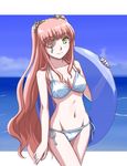  bikini eyepatch innertube kirakishou kurai_(cry) long_hair red_hair rozen_maiden solo swimsuit twintails yellow_eyes 