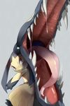  bad_pixiv_id extra_mouth gen_3_pokemon kz-kura looking_back mawile no_humans open_mouth pokemon pokemon_(creature) saliva solo teeth tongue 