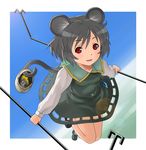  animal_ears bad_id bad_pixiv_id basket grey_hair jewelry mouse mouse_ears mouse_tail namine0079 nazrin pendant red_eyes short_hair solo tail touhou 