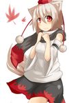  animal_ears bad_id bad_pixiv_id detached_sleeves hat inubashiri_momiji red_eyes scarf short_hair solo tail tokin_hat touhou wk_(low-f) wolf_ears wolf_tail 