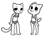  anthro bra breasts cat clothing duo feline female female/female fur gaturo katia_managan khajiit mammal nicole_watterson oblivion panties prequel the_amazing_world_of_gumball the_elder_scrolls underwear video_games 