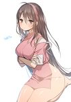  ahoge artist_name bad_id bad_pixiv_id bare_legs barefoot blush brown_eyes brown_hair covered_navel crossed_arms full_body hair_between_eyes hips japanese_clothes legs long_hair looking_at_viewer ribbon rin_(sen_to_chihiro_no_kamikakushi) seiza sen_to_chihiro_no_kamikakushi shiny shiny_skin short_sleeves side_slit sitting solo sukja thighs very_long_hair white_ribbon 