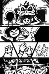  ... ambiguous_gender amphibian bittenhard black_and_white coin comic crown duo final_froggit frog frown human humor mammal monochrome protagonist_(undertale) sweat undertale video_games 