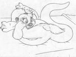  anthro anus barefoot bed clitoris cub cute_fangs female flexible greyscale holding_legs inside katie_kirster long_tail lying mammal mizzyam monochrome mustelid nude on_back on_bed otter pencil_(artwork) ponytail pussy side_view smile solo spread_legs spreading tongue tongue_out traditional_media_(artwork) webbed_feet webbed_hands young 
