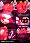  armor blush bound clothing comic dark_meta_knight duo english_text erection galacta_knight gloves handjob hi_res horn kirby_(series) mask membranous_wings nintendo not_furry penis pink_skin precum red_eyes teasing text vibrantechoes video_games weapon wide_eyed wings 