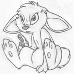  anthro barefoot buckteeth cub featureless_crotch front_view frown greyscale gun handgun holding_object holding_weapon lagomorph male mammal mizzyam monochrome nude pawpads pencil_(artwork) rabbit ranged_weapon sitting spread_legs spreading teeth traditional_media_(artwork) weapon young 