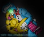  animatronic avian bird chicken felinesyndr0me female five_nights_at_freddy&#039;s five_nights_at_freddy&#039;s_2 lagomorph machine male male/female mammal rabbit robot toy_bonnie_(fnaf) toy_chica_(fnaf) video_games 