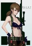  artist_name bikini_top blue_gloves breasts brown_hair character_name cleavage copyright_name front-tie_bikini front-tie_top gloves gun highleg highleg_panties holding holding_gun holding_weapon medium_breasts metal_gear_(series) metal_gear_solid_v navel panties pantyhose ponytail quiet_(metal_gear) red_eyes ribs rifle shadowjwu signature sniper_rifle solo torn_clothes torn_legwear underwear weapon 