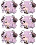  &gt;_&lt; :3 :o :t ? animal animal_on_head blush braid bug butterfly chibi closed_eyes demon_horns draph expressions flying_sweatdrops full-face_blush granblue_fantasy hair_ornament hair_over_one_eye hanauna horns insect long_hair multiple_views narmaya_(granblue_fantasy) o_o on_head open_mouth pink_hair pointy_ears seal smile wavy_mouth zzz 