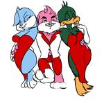  babs_bunny buster_bunny crossdressing crossgender girly plucky_duck tiny_toon_adventures warner_brothers 