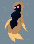  anthro black_skin breasts brown_skin bubble female kabuto looking_at_viewer navel nintendo nude pok&eacute;mon posexe pussy red_eyes simple_background solo trilobite underwater video_games water wide_hips 