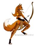  alpha_channel anthro bow_(weapon) breasts canine clothed clothing female fox invalid_tag l-i-t-t-l-e_f-i-r-e mammal ranged_weapon simple_background solo transparent_background weapon 