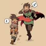  bad_id bad_pixiv_id brothers brown_background cape carrying child closed_eyes dekopin08 dragon_ball dragon_ball_z eighth_note flying_sweatdrops friends gloves great_saiyaman male_focus multiple_boys musical_note purple_hair running shoulder_carry siblings simple_background smile son_gohan son_goten spoken_musical_note spoken_sweatdrop sunglasses sweatdrop trunks_(dragon_ball) white_gloves 