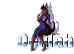  acethebigbadwolf alpha_channel areola breasts brown_fur canine chrome_text delilah digital_media_(artwork) doberman dog drop_shadow female fur green_eyes hair hi_res looking_at_viewer mammal navel nipples red_hair simple_background sitting text transparent_background wide_hips 