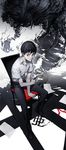  ajin_(sakurai_gamon) black_hair chair ibm_(ajin) male_focus nagai_kei red_eyes school_uniform solo yuukaku 