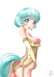  absurd_res alternate_species animal_humanoid big_breasts blue_eyes blue_hair blush breast_grab breasts butt clothed clothing coco_pommel_(mlp) equine equine_humanoid female friendship_is_magic hair hand_on_breast hi_res human humanized humanoid lingerie mammal my_little_pony open_mouth s1k_bo1 solo 