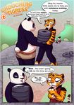  anthro bear comic dreamworks feline female kung_fu_panda lysergide male mammal master_tigress panda po stripes text tiger 