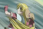  animated animated_gif blonde_hair breasts grenadier gun hat huge_filesize large_breasts long_hair tendou_rushuna weapon yellow_eyes 