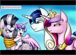  2016 cute equine female feral flurry_heart_(mlp) friendship_is_magic horn jcosneverexisted male mammal my_little_pony princess_cadance_(mlp) shining_armor_(mlp) unicorn winged_unicorn wings zebra zecora_(mlp) 