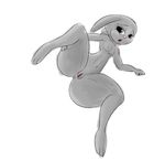  anthro breasts butt disney female judy_hopps lagomorph looking_at_viewer mammal nipples nude open_mouth purple_eyes pussy rabbit simple_background solo weaselchu white_background zootopia 