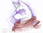  alopex anthro crossman fur male simple_background smile solo teenage_mutant_ninja_turtles traditional_media_(artwork) white_fur 