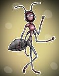  2016 ant anthro arthropod colored digital_media_(artwork) female insect jaxneesen looking_at_viewer simple_background smile solo 