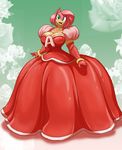  amy_rose anthro anthrofied ballgown big_breasts breasts clothing dress female gloves hedgehog mammal solo sonic_(series) toughset 