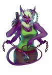  anthro breasts chain clothed clothing female gun handcuffs khyn nusair ranged_weapon shackles solo weapon 