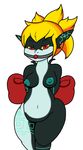  2016 areola ball_gag bdsm bondage bound breasts digital_media_(artwork) erect_nipples female gag hair humanoid imp looking_at_viewer midna mr.under navel nintendo nipples nude pointy_ears red_eyes short_stack simple_background smile solo the_legend_of_zelda thick_thighs twili twilight_princess two_tone video_games wide_hips 