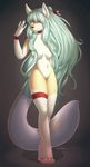  anthro breasts canine featureless_breasts featureless_crotch female fox looking_at_viewer mammal navel nude pixelannex smile solo 
