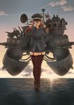  american_flag breasts eiri_(eirri) glasses kantai_collection large_breasts long_hair looking_at_viewer original solo thighhighs uss_south_dakota_(bb-57) 