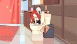  animated animated_skeleton bathtub bone humor papyrus_(undertale) piranhartist sink skeleton spinning steven_universe toilet toothbrush undead undertale video_games 