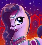  2013 abstract_background adlynh amira_(mlp) blue_eyes blue_hair bridle clothing equine female feral friendship_is_magic fur hair hi_res horse jewelry long_hair looking_at_viewer mammal my_little_pony pink_fur pony portrait saddle_arabian_(mlp) solo star 
