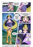  2018 animal_humanoid avian big_breasts bikini blonde_hair blush breasts clothing comic digital_drawing_(artwork) digital_media_(artwork) fairy feathered_wings feathers female forest group group_sex hair harpy humanoid humor mhfap! micro monster monster_girl_(genre) mushroom penis punishedkom purple_eyes sex swimsuit tali_(mhfap) threesome tree wings 