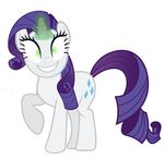  cutie_mark equine female feral friendship_is_magic hair horn insane looking_at_viewer mammal mature_female my_little_pony purple_eyes rarity_(mlp) simple_background smile solo unicorn white_background 