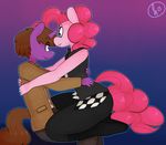 anthro blue_eyes brown_hair clothing couple duo equine fan_character female friendship_is_magic hair horn horse male male/female mammal my_little_pony pink_hair pinkie_pie_(mlp) pony sage_archer somescrub unicorn 